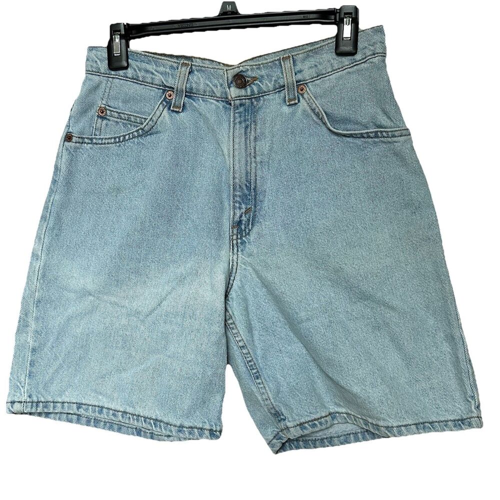 VTG Levi’s Denim Shorts 950 Womens Jr 9 Orange Tab Relaxed Fit High Rise 28” Y2K